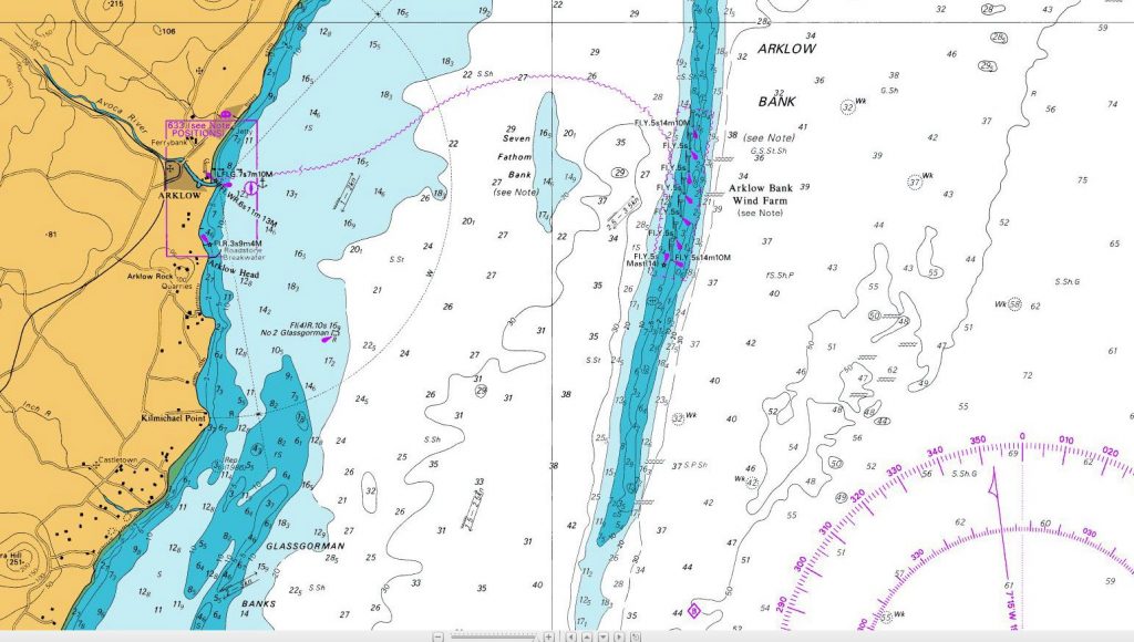 Arklow and Glassgorman banks near Arklow