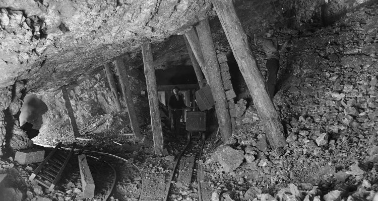 Inside an old mine
